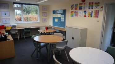 An empty school classroom